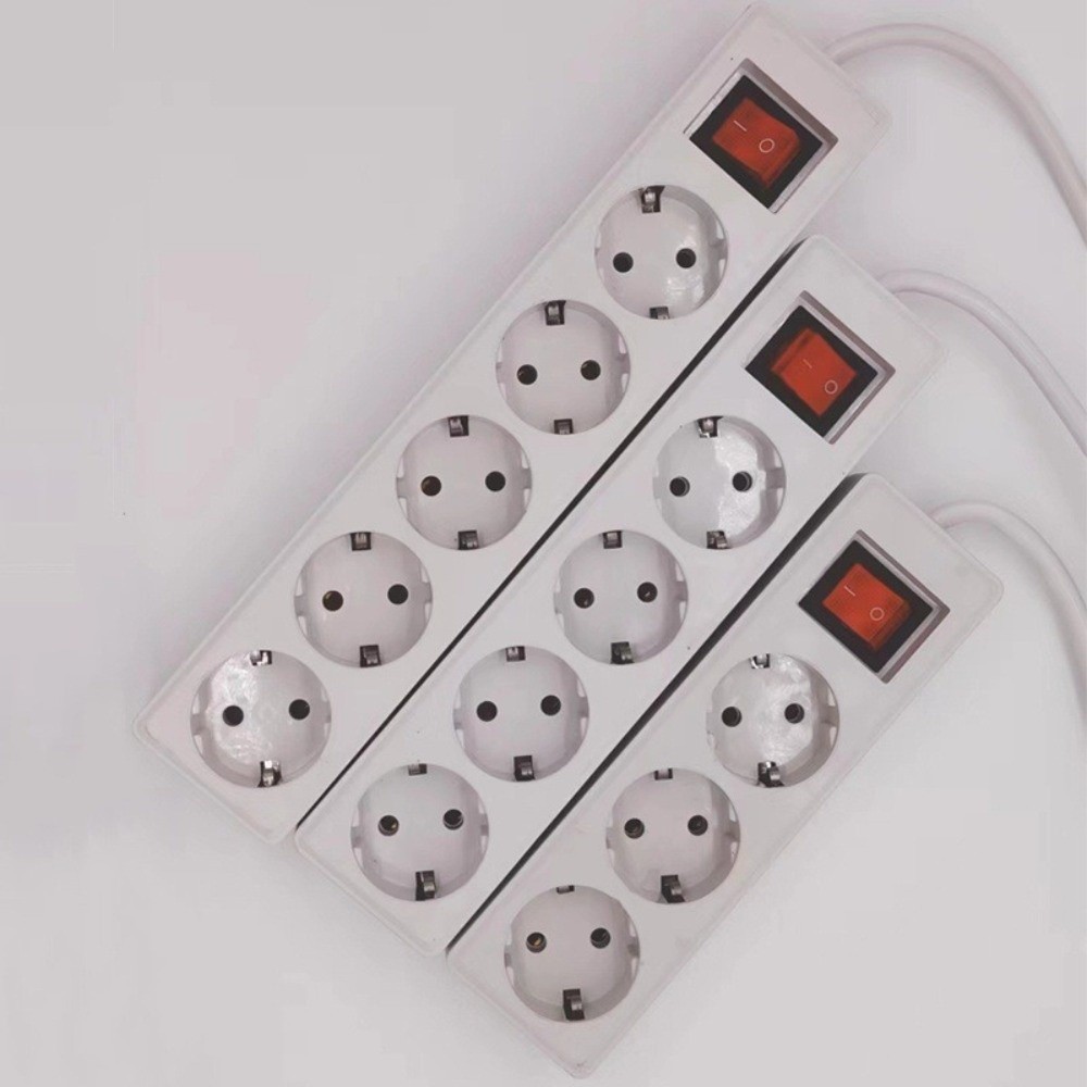 Power Strip Flat - 휴대용 3/4/5 소켓 EU 전원 스트립