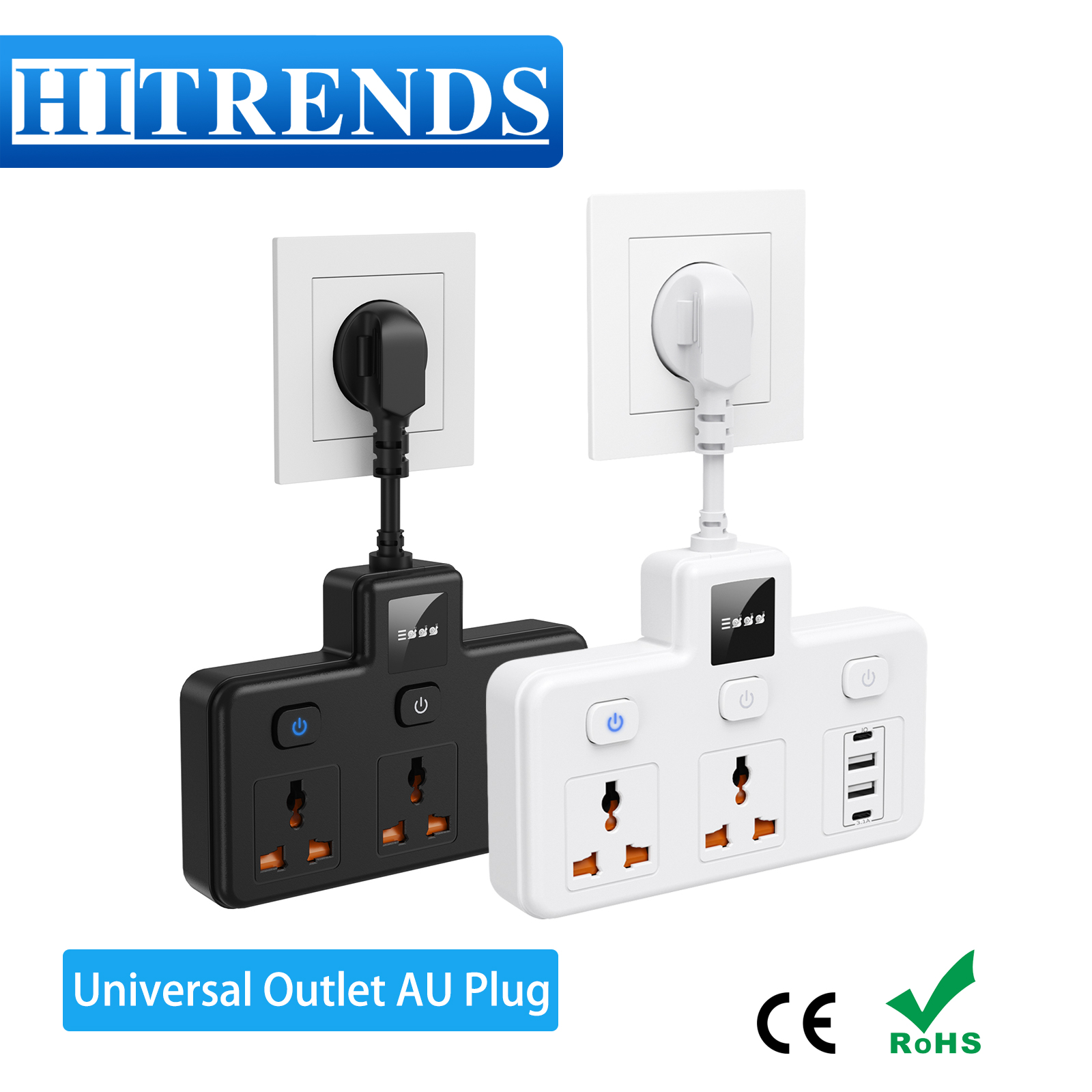 Power Strip Flat - AU 플러그 범용 콘센트 전원 스트립(USB