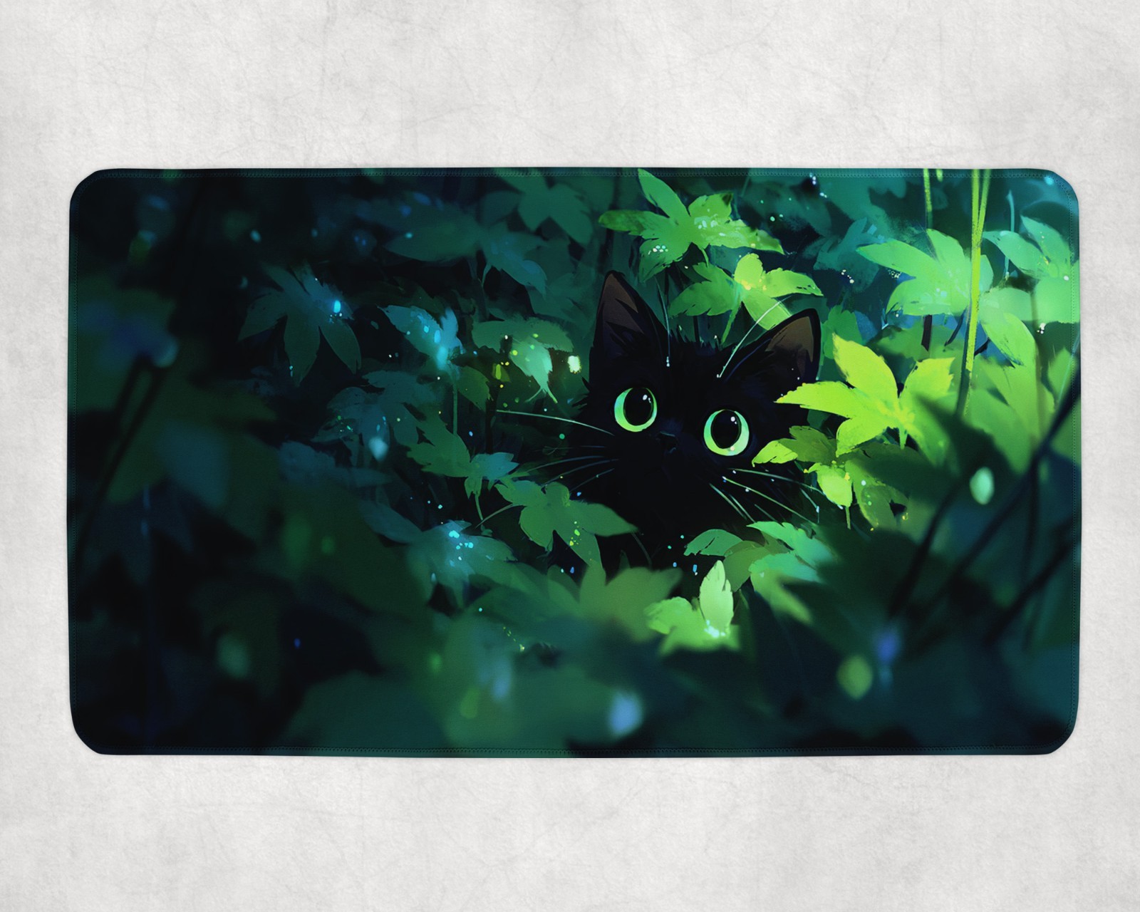 Desk Setup Art - MTG 플레이 매트 용 검은 고양이