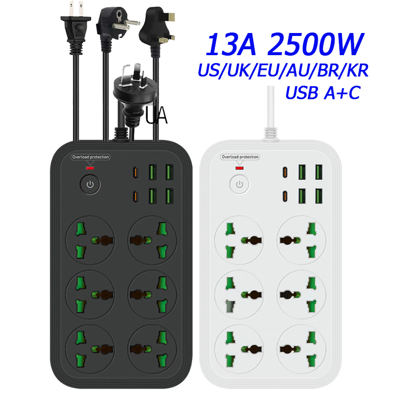 Power Strip Flat - 13A 범용 전원 스트립 소켓 콘센트(연장
