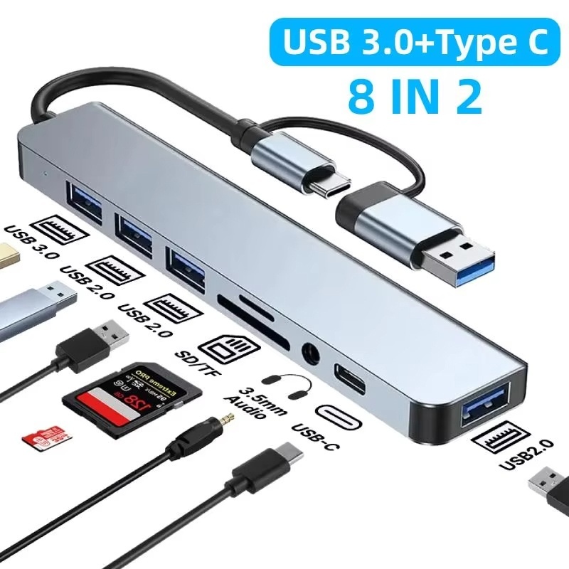 Desk Setup Usb Hub - 8포트 2 USB 타입 C 허브