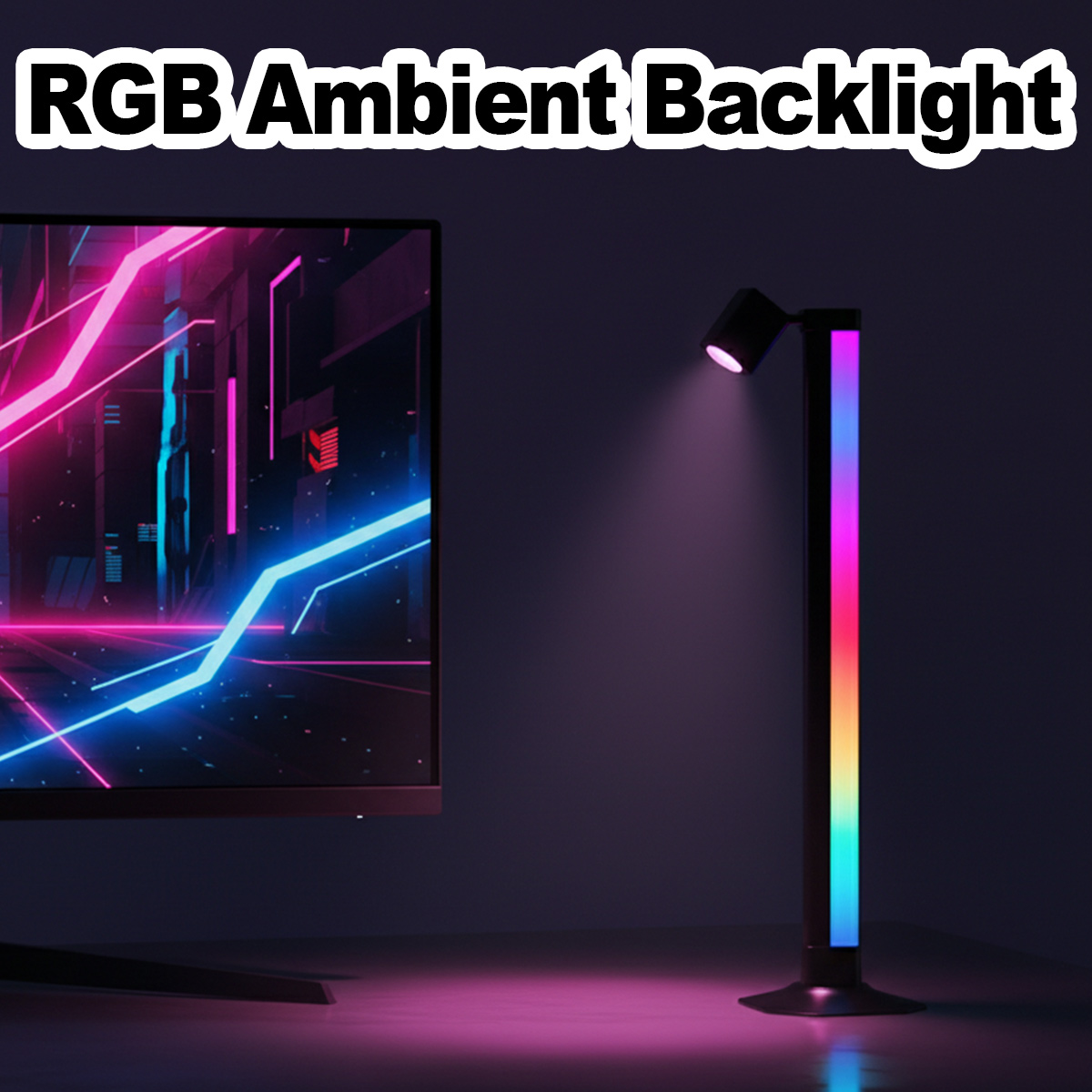 Desk Setup Art - 스마트 라이트 바 LED RGB 음악