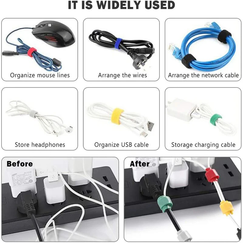 1/2/3pcs 재사용 가능한 5M 케이블 정리기 와이 - Cable Velcro Strap 리뷰 및 가격