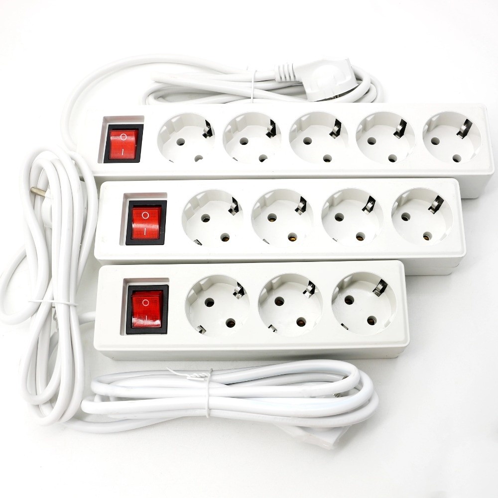 휴대용 3/4/5 소켓 EU 전원 스트립 ON/OFF  - Power Strip Flat 리뷰 및 가격