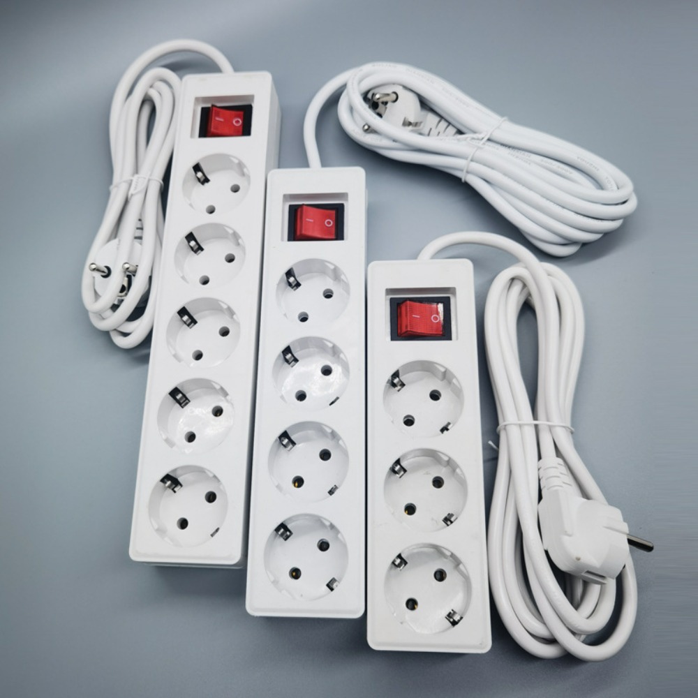휴대용 3/4/5 소켓 EU 전원 스트립 ON/OFF  - Power Strip Flat 리뷰 및 가격