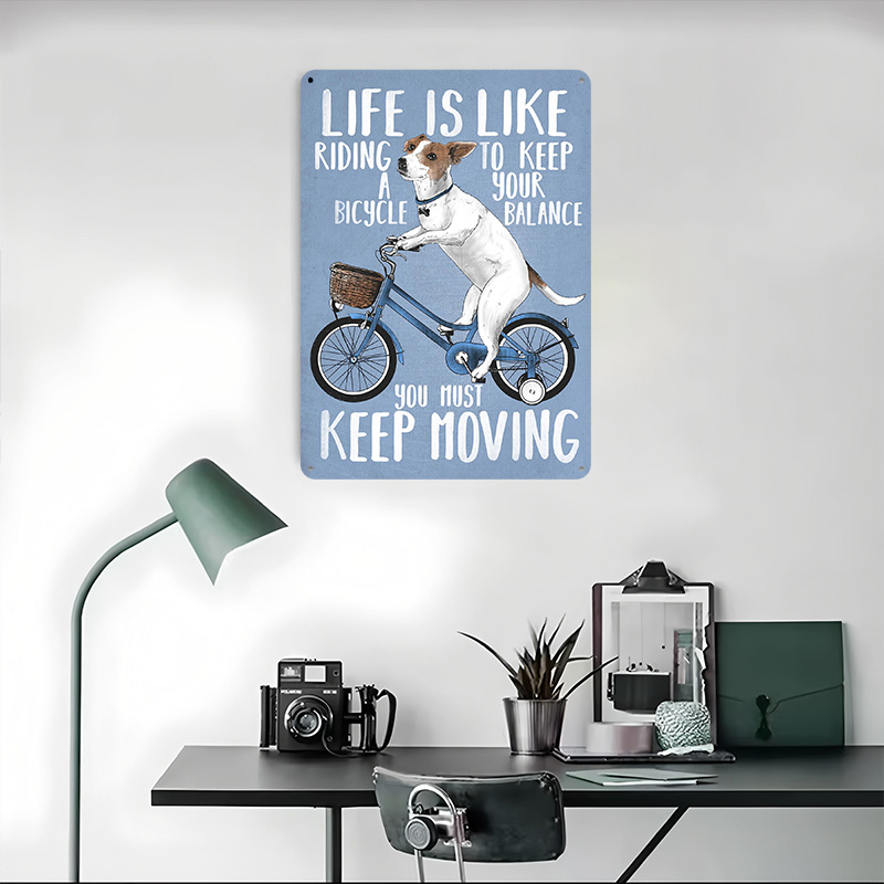 인생은 자전거 타는 것과 같다 금속 포스터 맞춤형 벽  - Desk Setup Poster 리뷰 및 가격