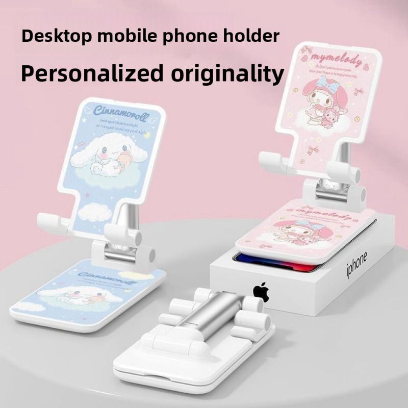 패션 시나모롤 패턴 폰 홀더 귀여운 만화 프린트 접이식 - Desk Setup Kit 리뷰 및 가격