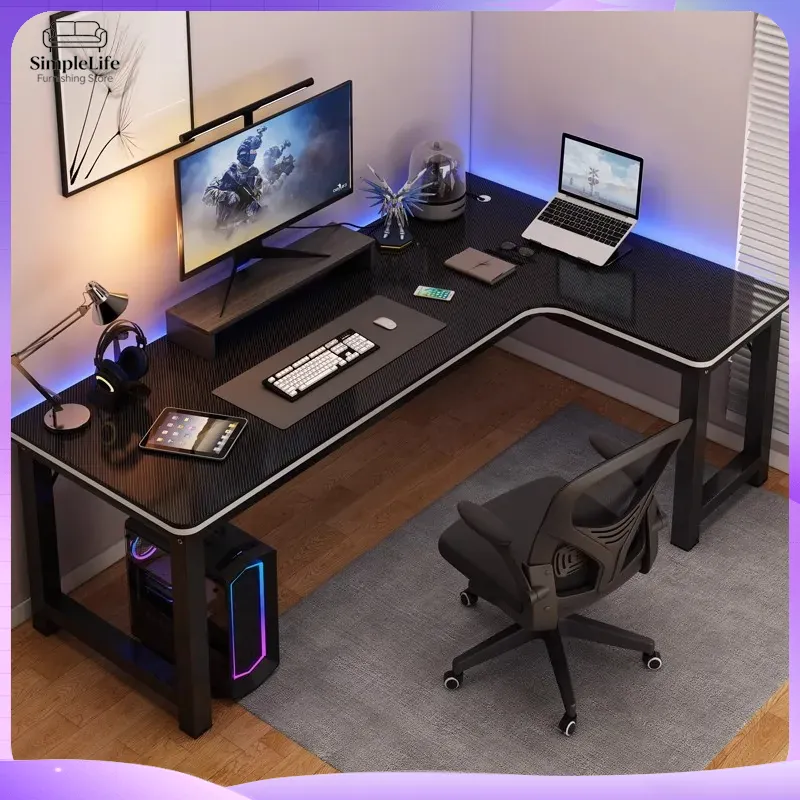 코너 게이밍 책상 컴퓨터 책상 PC 노트북용 인체공학적 - Desk Setup Dual Monitor And Laptop 리뷰 및 가격