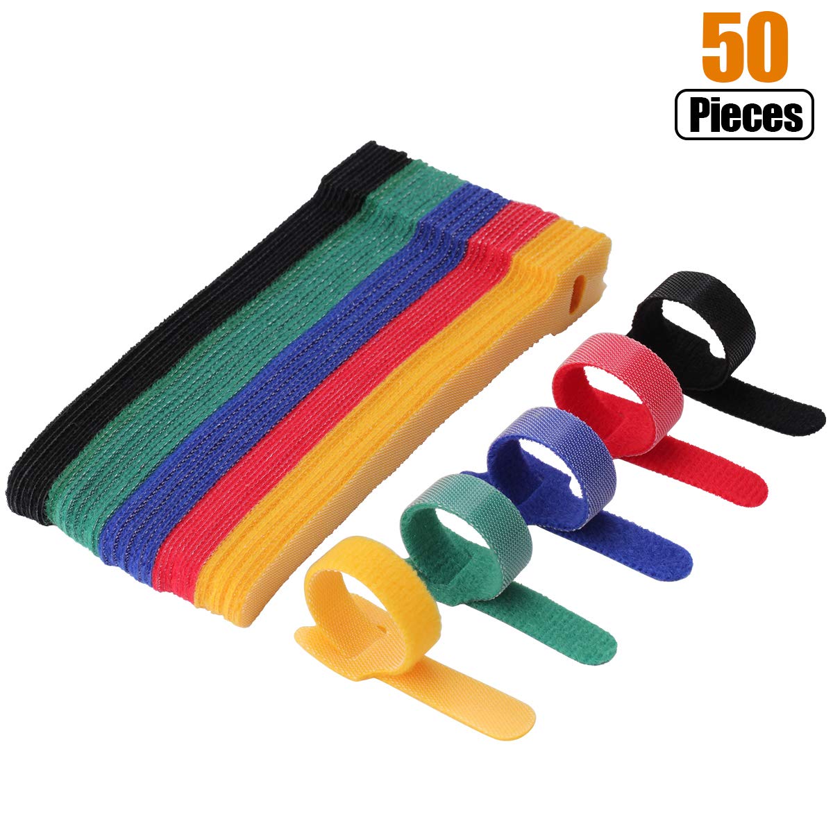 50pcs 12*150-300mm T 형 벨크로 케이블 - Cable Velcro Strap 리뷰 및 가격