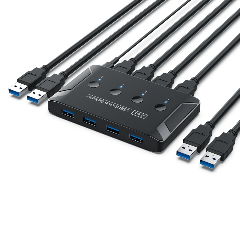 4 입력 4 출력 KVM USB3.0 스위치 공유 컨트 - Desk Setup Usb Hub 리뷰 및 가격