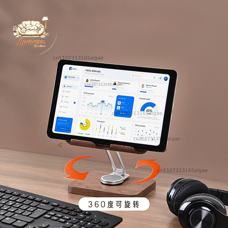 블랙 월넛 아이패드 스탠드 360도 회전 가능 °    - Desk Setup With Ipad 리뷰 및 가격