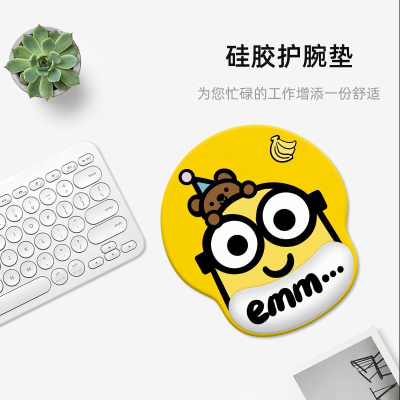 미니언즈 만화 귀여운 손목 받침대 마우스 패드 카와이  - Desk Setup Kawaii 리뷰 및 가격