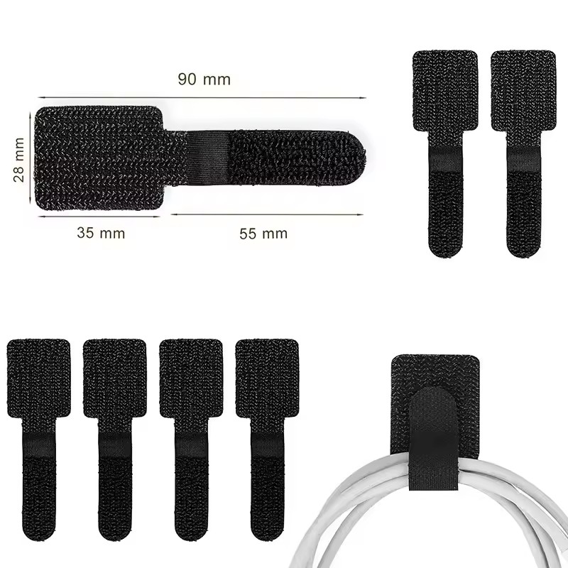 새로운 재사용 가능한 케이블 타이 벨크로 타이 자체 접 - Cable Velcro Strap 리뷰 및 가격