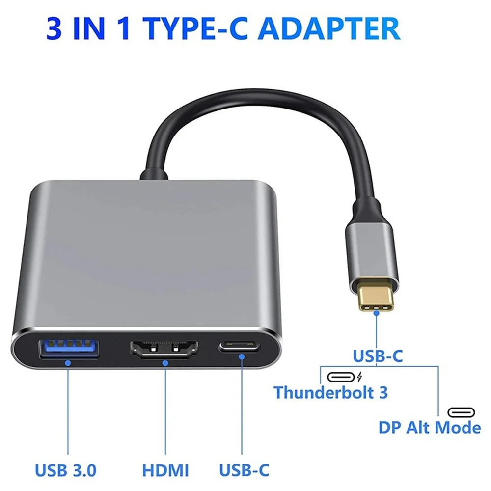 USB C 허브 3-in-1 멀티포트 어댑터, 4K H - Desk Setup Usb Hub 리뷰 및 가격