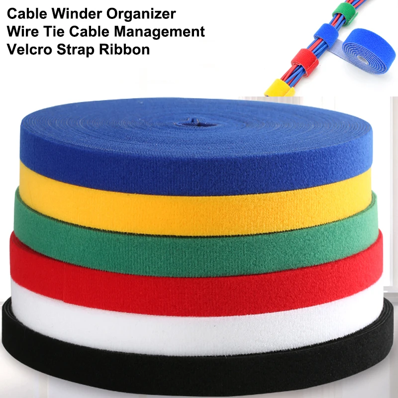5M DIY 재사용 가능한 나일론 케이블 타이 관리자  - Cable Velcro Strap 리뷰 및 가격