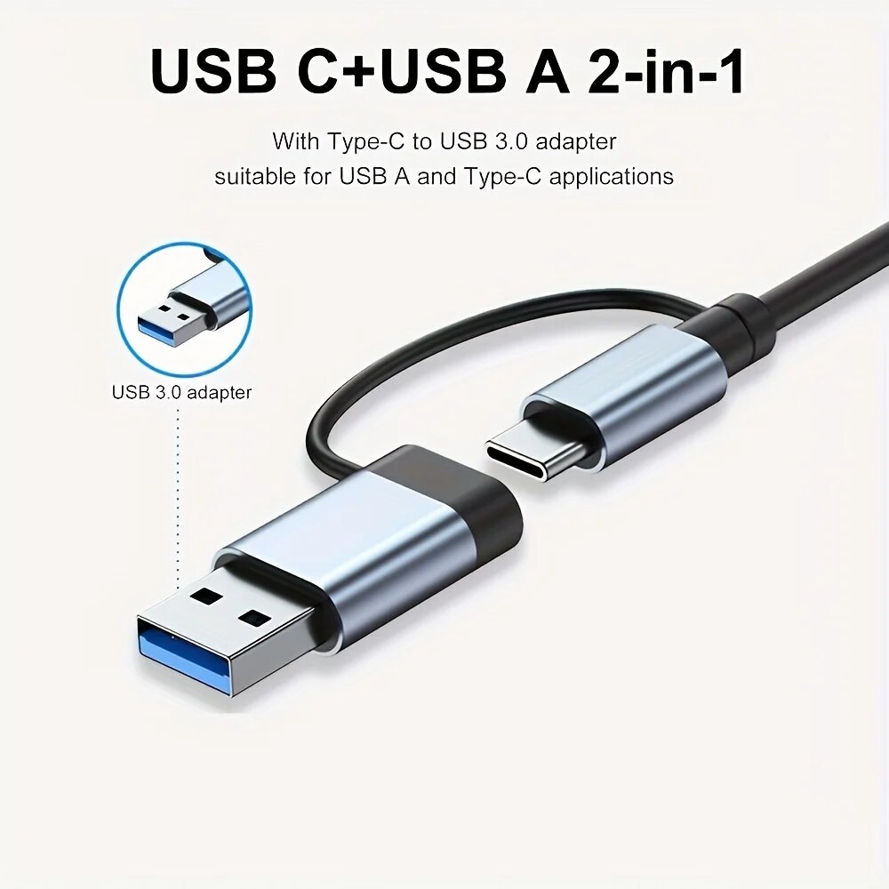 2 in 1 USB3.0 허브 7포트 타입 C 확장 스 - Desk Setup Usb Hub 리뷰 및 가격