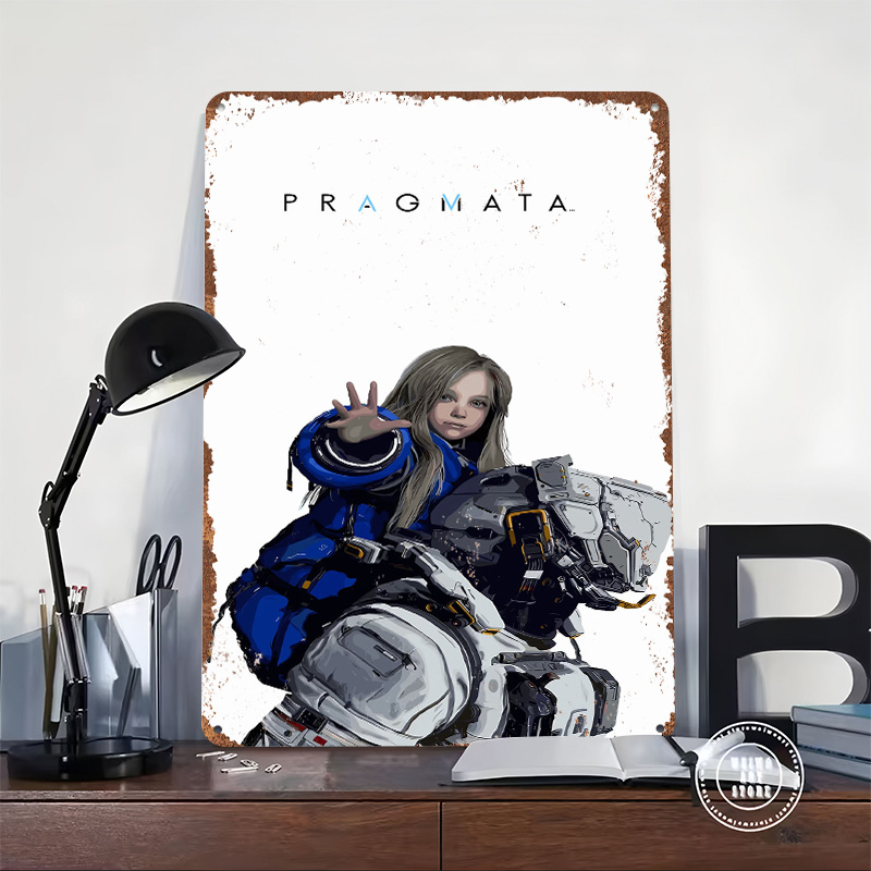 프라그마타 게임 캐릭터 금속 포스터 맞춤형 벽 장식 레 - Desk Setup Poster 리뷰 및 가격