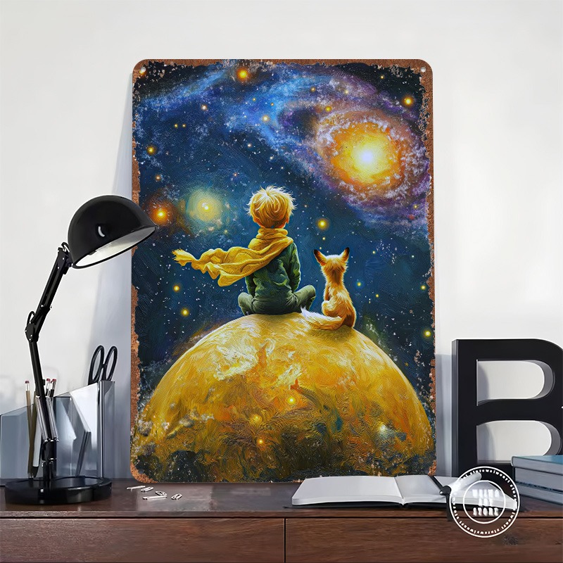 어린 왕자와 여우 프린트 포스터 맞춤형 벽 장식 레트로 - Desk Setup Poster 리뷰 및 가격