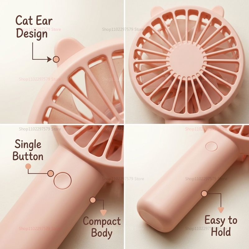 휴대용 핸드헬드 팬 미니 USB 충전식 냉각 팬 속눈썹 - Fan Desk Small Usb 리뷰 및 가격