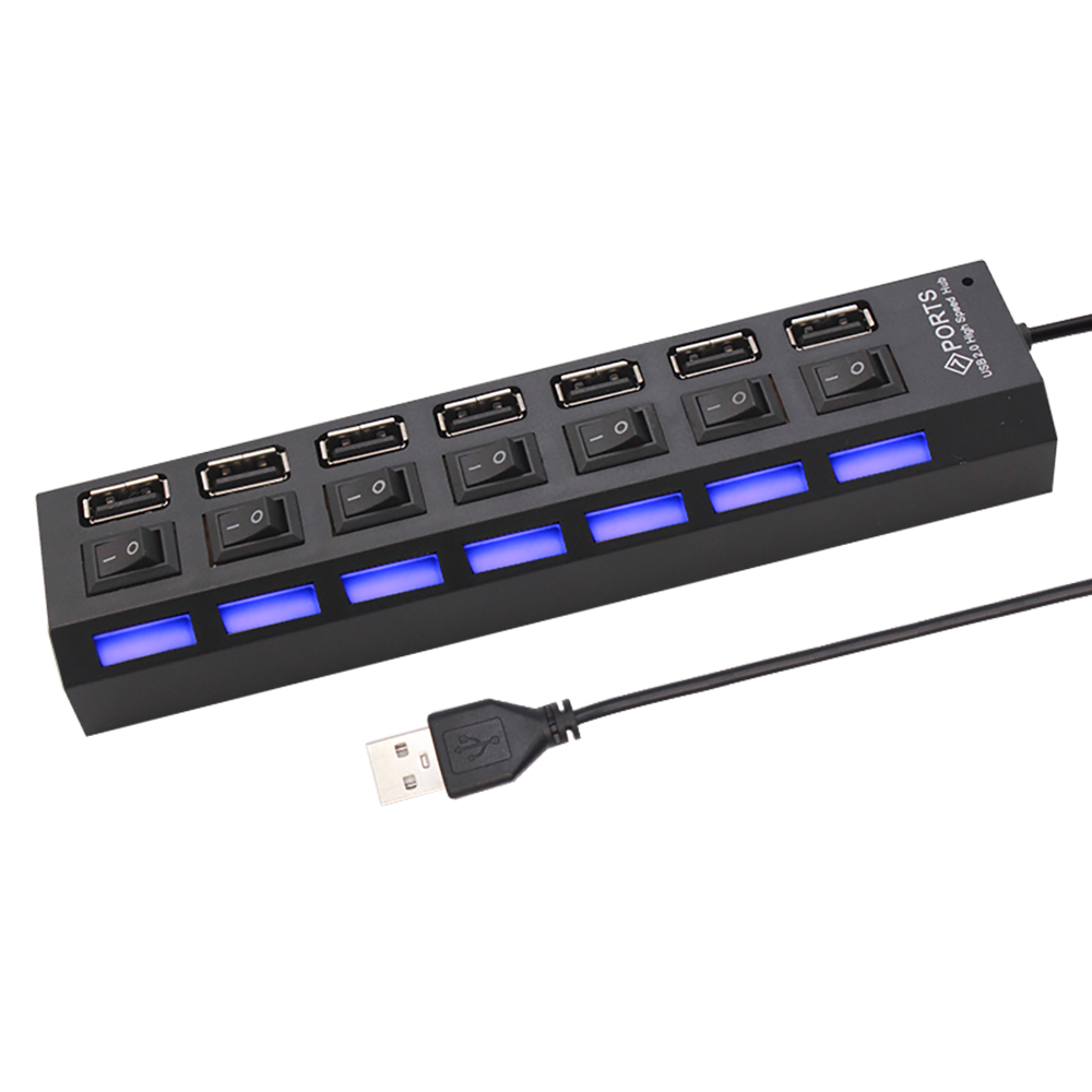 노트북 컴퓨터 액세서리용 7 포트 USB 2.0 허브  - Desk Setup Usb Hub 리뷰 및 가격