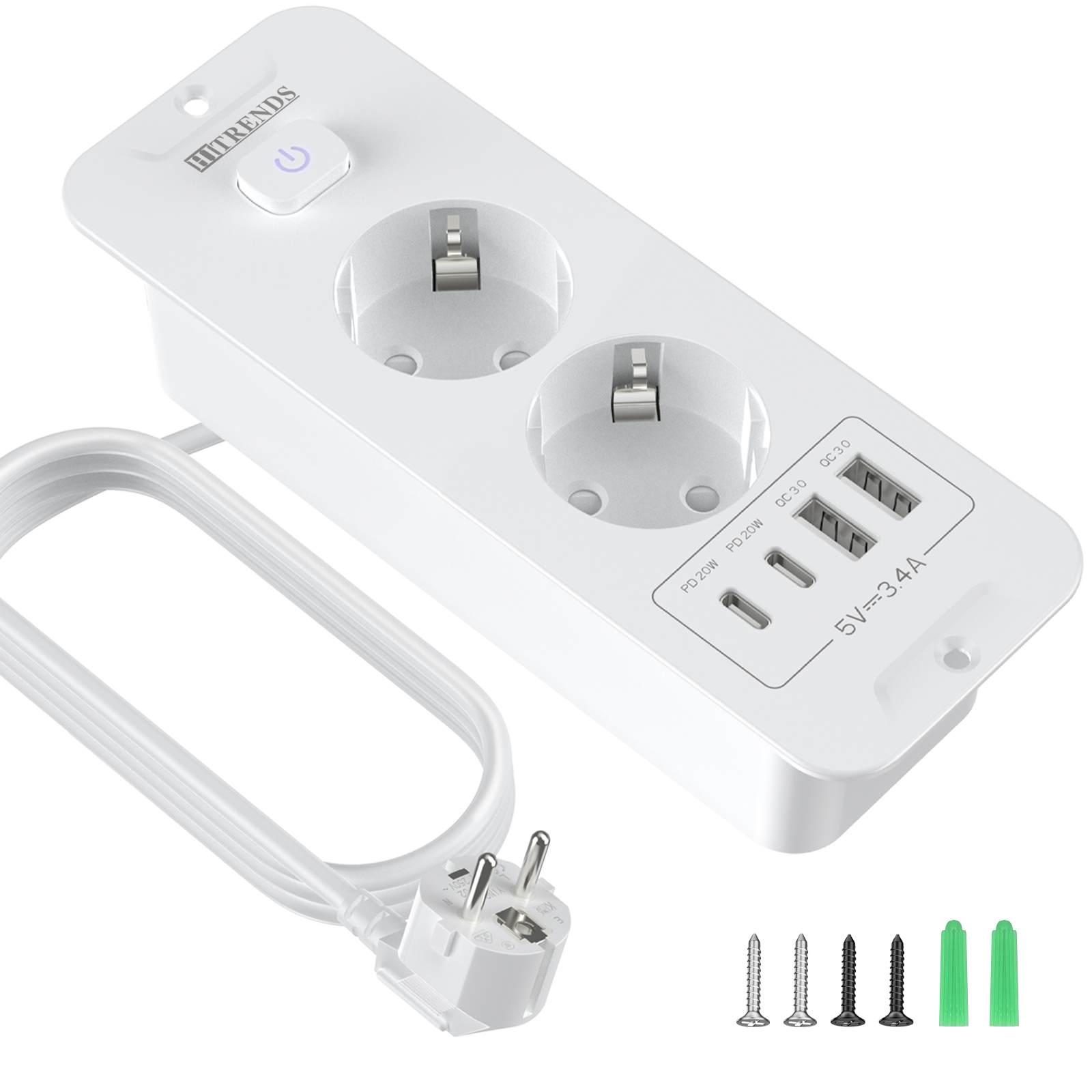 USB A 2개 및 Type-C PD20W 2개가 포함 - Power Strip Flat 리뷰 및 가격
