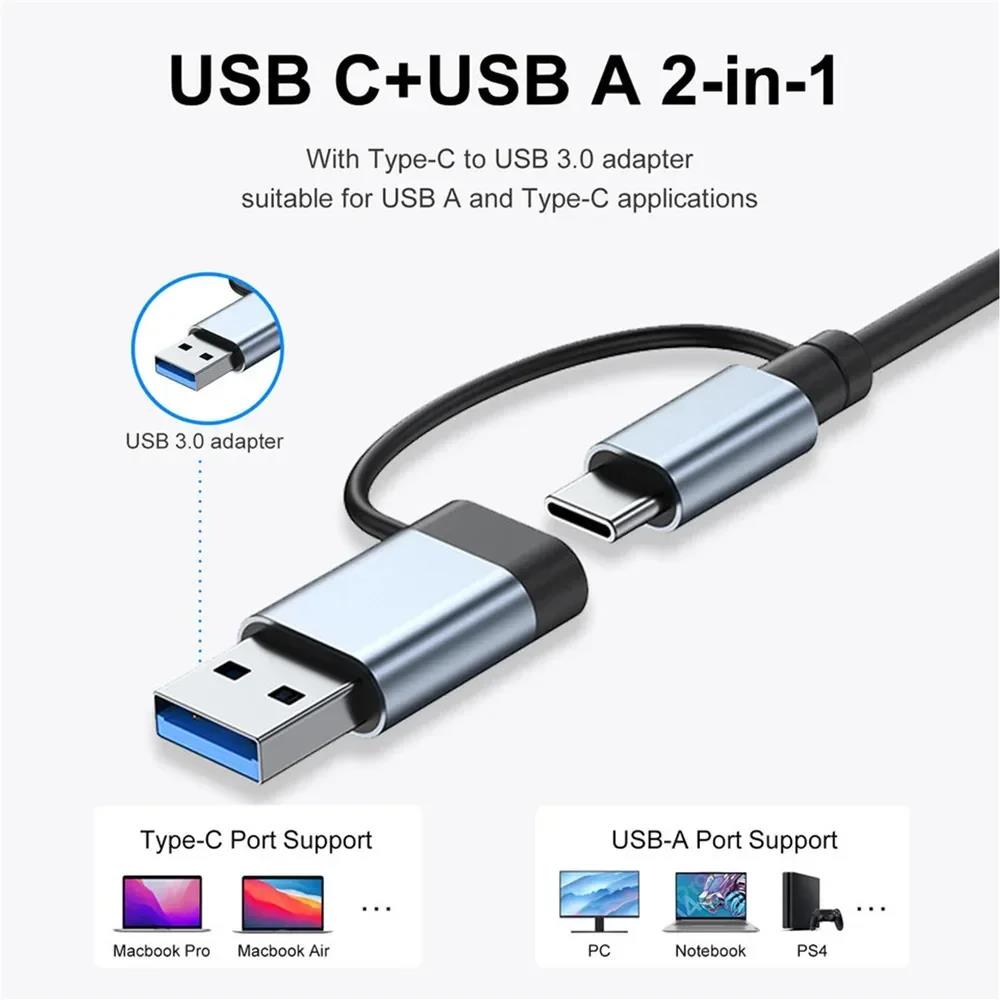 8포트 2 USB 타입 C 허브 도킹 스테이션, 3.5 - Desk Setup Usb Hub 리뷰 및 가격