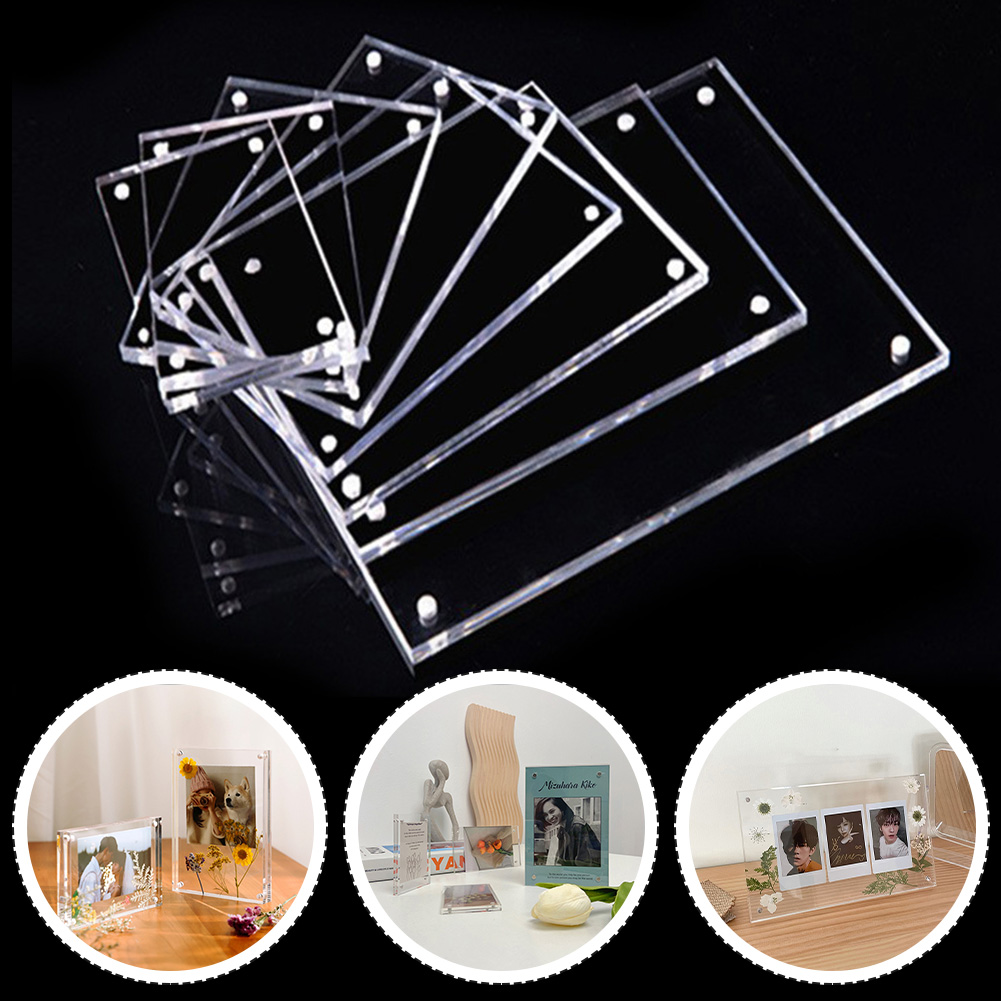 투명 아크릴 그림 사진 프레임 자기 Photocard  - Desk Setup Poster 리뷰 및 가격